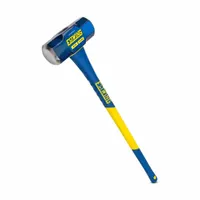 Standard Sledge Hammer: Steel, Fiberglass Handle, 16 lb Head Wt, 2 1/2 in Dia, 36 in Overall Lg (MPN ESH-1636F)