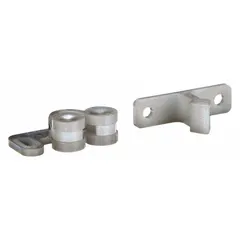 Plastic grab catch with pull opening action, measuring 1/2 in height and 1 1/4 in width. Used to secure cabinet doors or panels in industrial enclosures, machinery, and electrical panels.