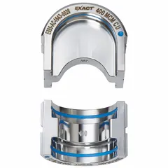 U Style die set for crimping 400 kcmil electrical wire and cable. Includes two sizes. Designed for use with the M18 FORCE LOGIC 2779-22 tool. Suitable for heavy-duty electrical installations and maintenance.