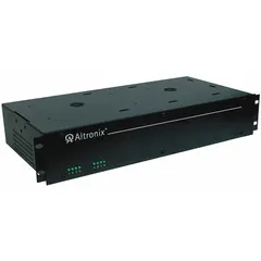 The ALTRONIX R248UL is a power supply board housed in a steel enclosure, designed for rack-mount applications. It accepts 115V AC input and provides 24VAC output at 3.5A through eight fused circuits. Suitable for distributing power to multiple devices in security, access control, and industrial automation systems.