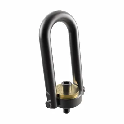 JERGENS Hoist Ring: Pivot/Swivel, Black Oxide-Coated Steel, 7/8"-9, Max. 8,000 lb - Pivot & Rotate Hoist Rings