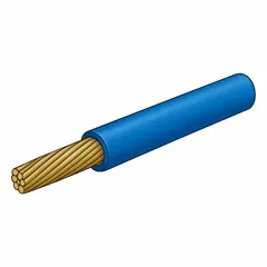 Single-conductor primary wire with cross-linked polyethylene (XLPE) insulation, rated for 60 V. 14 AWG, light blue, supplied on a 500 ft spool. Suitable for general-purpose wiring in vehicles, trailers, and marine applications requiring high flexibility and resistance to heat, oil, and abrasion.