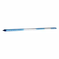 SAE Class 1 rated perimeter warning light with 32 selectable flash patterns. Clear lens, blue/white LED output, 12V DC, 13.8 W. Permanent mount design for emergency vehicle perimeter lighting applications