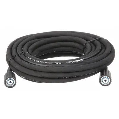 SPEEDAIRE Pressure Washer Hose: 5/16 in ID, 25 ft Lg, Rubber, Black - Sewer Hoses
