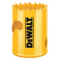 Bi-metal hole saw with 1-3/4 in diameter and 4/5 teeth per inch for cutting wood, metal, and plastic. Maximum cutting depth of 1-3/4 in. Features a 5/8-18 thread arbor connection. Sold without arbor.