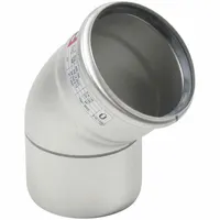 Metal Pipe Elbow: Stainless Steel, 45° Elbow, 3 in x 3 in, Female Socket x Male, Female x Male (MPN B3-45-316)
