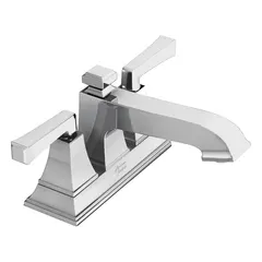 Centerset bathroom faucet from the Town Square S series, constructed of brass with a polished chrome finish. Includes a drain. Designed for lavatory sinks in residential and light-commercial settings.