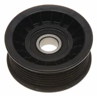 GATES Idler Pulley: Idler Pulley, 38016, Ribbed, Light Duty, 21/32 in Inside Dia, 3 in Pulley Dia