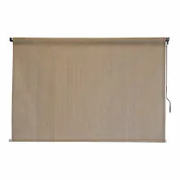 KEYSTONE FABRICS Sun Shade: Beige/Light Brown, Pole and Crank, 87% UV Protection, 6 ft Fabric Ht (MPN P7125)