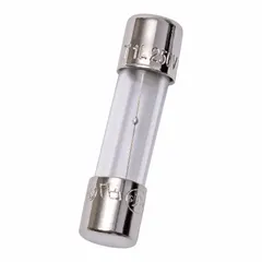 Time-delay cylindrical fuse rated 3.15 A, 250 V AC, with 5.1 mm x 20.1 mm dimensions. Provides overcurrent protection in circuits with moderate inrush currents, such as control panels, power supplies, and motor starters.
