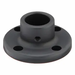 Conduit base mount for KombiSIGN 71/72 modular tower lights. Black housing, 1 1/4 in overall height, 2 3/4 in overall diameter. Provides a conduit connection point for secure installation in industrial signal tower assemblies.
