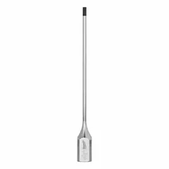 This hex bit socket features a 3/8 in drive size and a 1/8 in hex tip with a fixed insert design. The 6 in overall length provides reach for accessing recessed fasteners. It is used for driving hex-head screws in assembly, maintenance, and repair tasks.