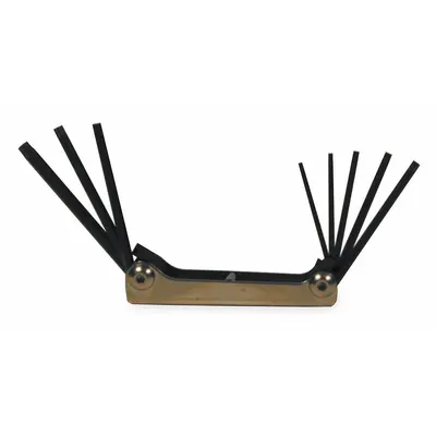 PROTO Torx Key Set: Short, 1 Pieces, T10/T15/T20/T25/T27/T30/T40/T9 Tip Size - Folding Torx Key Sets