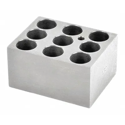 OHAUS Modular Block: Anodized Aluminum, 3 in Overall Wd, 3 3/4 in Overall Lg - Dry Bath Blocks
