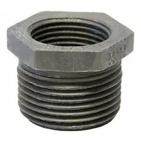 This straight steel pipe fitting is zinc-galvanized for corrosion resistance and rated Class 6000 for extreme-pressure applications. It connects pipes of different sizes in high-pressure fluid or gas lines. No pre-applied thread sealant is included