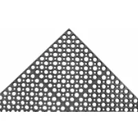 Interlocking Drainage Mat: Antimicrobial, 2 ft x 3 ft, 7/8 in Thick, Raised Rings, Black (MPN T13S0032BL)