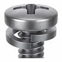 SEMS Screw: Split Lock, #10-32 Thread Size, 3/4 in Lg, Stainless Steel, Passivated, Pan, 10 PK (MPN 1-PPL-10F-75)