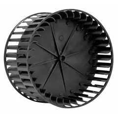 Replacement blower wheel for HVACR fans and ventilation systems. Compatible with manufacturer part number 5AE79. Used in industrial fans, furnaces, and air handlers to move air and maintain airflow.