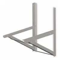 MI-T-M Wall Mounting Bracket: Mfr Part # AW-9501-0000, Stainless Steel, 2 in Overall Ht