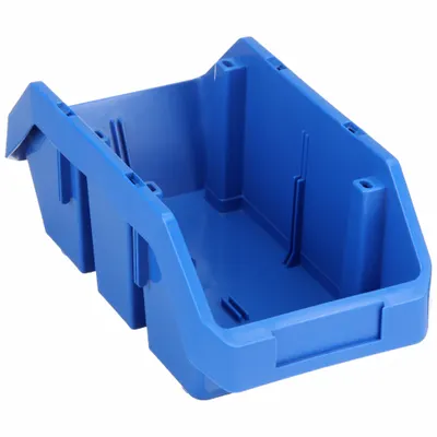 QUANTUM STORAGE SYSTEMS Cross-Stacking Bin: 6 5/8 in x 12 1/2 in x 5 in, Blue - Cross-Stacking Plastic Bins