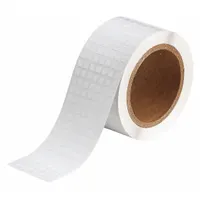 Pre-Cut Label Stock Roll: 1/4 in x 1/4 in, 1/4 in, Polyester, White (Gloss), 20,000 Labels per Roll (MPN THT-70-473-20)
