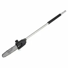 Pole saw attachment for use with compatible Milwaukee power heads. Overall width of 3-1/2 inches and overall length of 50-1/4 inches. Designed for trimming tree branches and cutting overhead vegetation in landscaping and property maintenance.