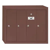 Mailbox: 4B+, 4 Doors, Vertical, 19 in H x 24 3/4 in W x 7 1/2 in D, Surface Mounting, Lockable (MPN 3504ZSU)