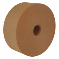 This medium-duty water-activated kraft tape is designed for sealing corrugated boxes in packaging and shipping applications. Each roll measures 3 inches by 600 feet, with a 6.5 mil thickness, and is supplied in a 10-pack. The kraft paper construction provides a strong bond when activated with water