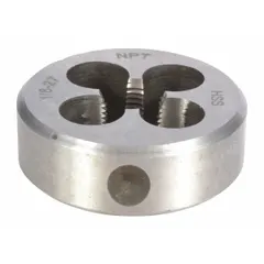 This solid power tool part has a 1-1/2" outer diameter and 1/8-27 NPT threading. It is used as a replacement or repair component for compatible power tools in industrial maintenance and repair applications.