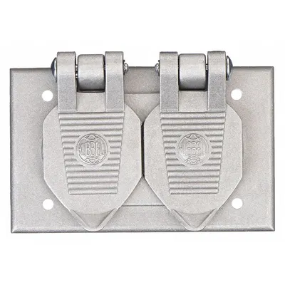 HUBBELL KILLARK FCLA2 Weatherproof Cover, Gray, 1-Gang, NEMA 3R - Aluminum & Zinc Weatherproof Electrical Box Covers