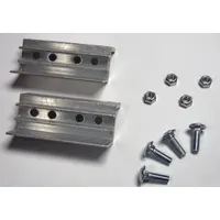 Extruded nose plate mounting bracket for hand trucks. Measures 2 1/2 in overall height, 4 3/8 in width, and 1 7/8 in overall length. Sold in packs of 2. Compatible with Magliner hand truck extruded nose plates