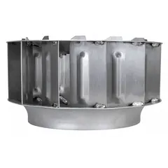 This Dayton blower wheel is a replacement component for HVACR fans, filters, and ventilation systems. It is designed to move air in industrial heating, cooling, and ventilation applications, ensuring proper airflow in equipment such as air handlers and furnaces. Compatible with manufacturer part number 5DVR4.