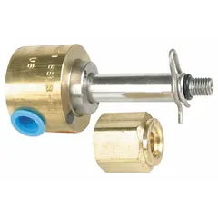 This solenoid valve body is a 3-way/2-position normally closed type with a 1/4 in pipe size. Constructed with a brass body and NBR seal, it is designed for indoor operating environments. Suitable for controlling the flow of air or compatible fluids in applications such as industrial automation, HVAC, and process control systems.