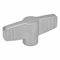 JW WINCO Wing Nuts; Wing Knobs: Wing, Stainless Steel, M8 Thread, 15 mm Thread Lg, 46 mm Dia (MPN 834-46-M8-E-MT)