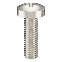 Pan head machine screws with M6x1.00 thread, 20 mm length, made from 18-8 stainless steel with a plain finish. Phillips drive with #3 drive size. Supplied in a 25-pack. Suitable for general fastening applications in machinery, equipment assembly, and metalworking where a low-profile head is required.