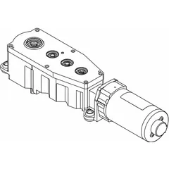 Aluminum replacement motor gear box for LCN 9540 series door operators. Used to restore or maintain the drive mechanism in automatic door systems for commercial and institutional buildings.
