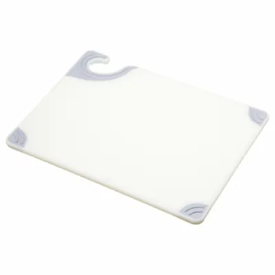 SAN JAMAR Saf-T-Grip Cutting Board, 9 x 12 in, White, Co-Polymer, NSF Certified - Saf-T-Grip Cutting Boards