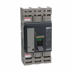 3-pole, 200 A molded case circuit breaker with an interrupting rating of 18kA at 600V AC. Features adjustable trip settings, ABC phase-ground protection, and line/load lug terminations in a PG configuration. Suitable for use in power distribution panels and industrial electrical systems for overload and short-circuit protection.