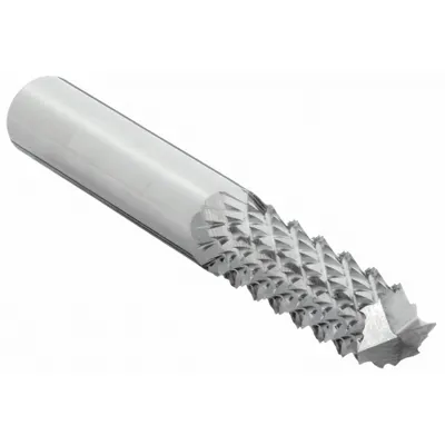 MICRO 100 Solid Router Bit: Diamond Cut, End Mill, 1/4" Cut Dia, 3/4" LOC (MPN RDC-70) - Diamond-Pattern Router Bits for Composites