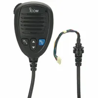 ICOM Speaker Microphone: Fits Icom, For M424G Series, 17 in Cord, Push To Talk, Noise Cancelling (MPN HM205B)