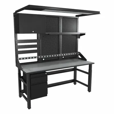 SAFCO PRODUCTS Computer Workstation: 1 Shelves, 0 Display Mounts, 86 in Overall Ht - Open-Frame Computer Workstations