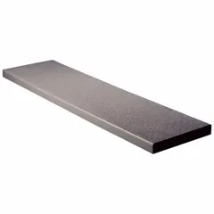 This covered stair tread from FIBERGRATE is designed for corrosion and impact resistance in demanding environments. The medium grit surface provides slip resistance, while the fiberglass construction withstands harsh chemicals and heavy foot traffic. Tread depth is 12 1/4 inches and width is 12 feet.