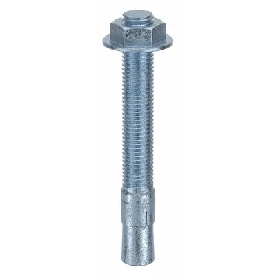 MKT FASTENING Wedge Anchor: 6 1/4 in Overall Lg, 3/4 in Dia, 3/4"-10 Thread Size, Steel - Steel Wedge Anchors
