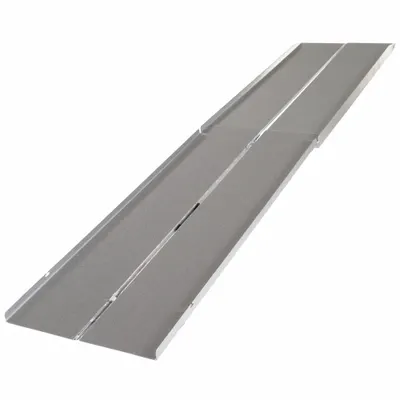 SILVER SPRING Wheelchair Ramp: Wheelchair Ramp, Silver, 6 5/12 ft Retracted Lg, ADA, 2 1/2 ft Usable Wd - Wheelchair Ramps without Handrails