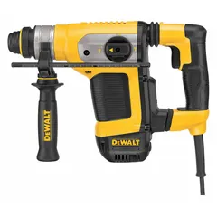 This corded rotary hammer operates in Hammer & Rotate mode with a 0 to 4,700 bpm impact rate. It delivers 3.1 ft-lb of impact energy and has a 1 1/8 in capacity for drilling in concrete, masonry, and stone. Powered by 120V AC at 9 A, the L-shape design provides control for anchor installation, through-holes, and light demolition tasks.