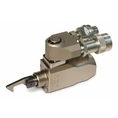 Hydraulic torque wrench drive with a torque capacity of 2,766 N-m (2,042 ft-lb) and a maximum drive size of 2 3/8 inches. Designed for industrial bolting applications requiring a low-profile configuration in confined spaces.