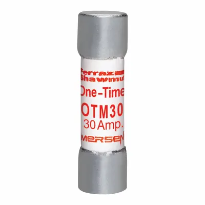 MERSEN Fuse: OTM Series, Midget, Fast-Acting, 30 A, 250 V AC, 13/32 in x 1 1/2 in - Fast-Acting Cylindrical Fuses
