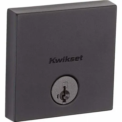 KWIKSET Single Cylinder Deadbolt: Cylindrical, 1 3/4 in Door Thick - Max - Standard Cylindrical Deadbolts