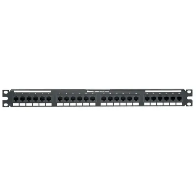 PANDUIT Patch Panel: Flat, 1 Rack Units, 24 Ports, 5e, IDC, Type 3 & Type 4 PoE - Rack-Mount Punchdown RJ45 Patch Panels