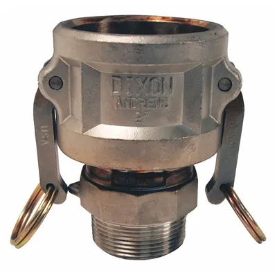 DIXON Cam and Groove Coupling: 3 in Coupling Size, 2 in -11-1/2 Thread Size - Type B Stainless Steel Cam & Groove Fittings